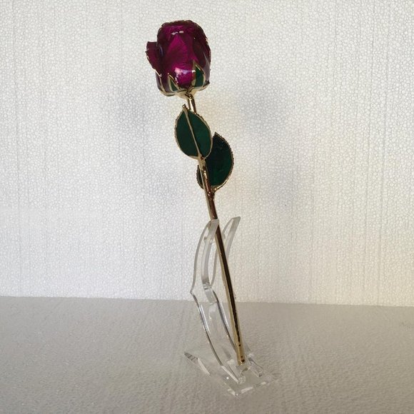 Eternal Love Rose Dipped in 24k Gold Foil V15 - Picture 2 of 10